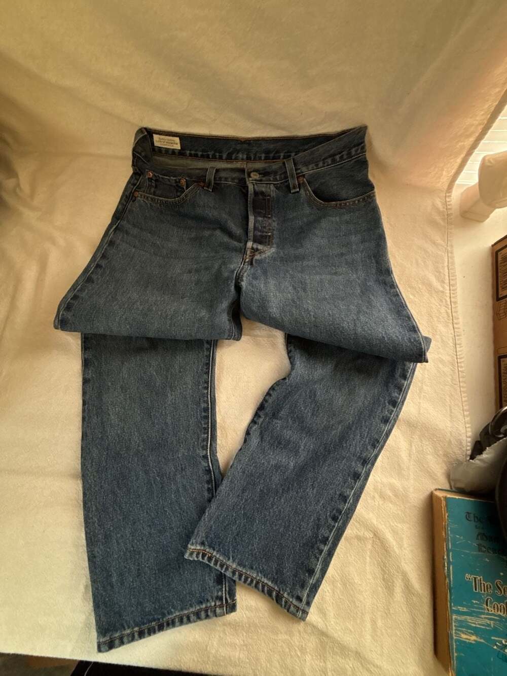 Levi's Premium 501 Original Fit Button Fly Straight Leg Jeans womens